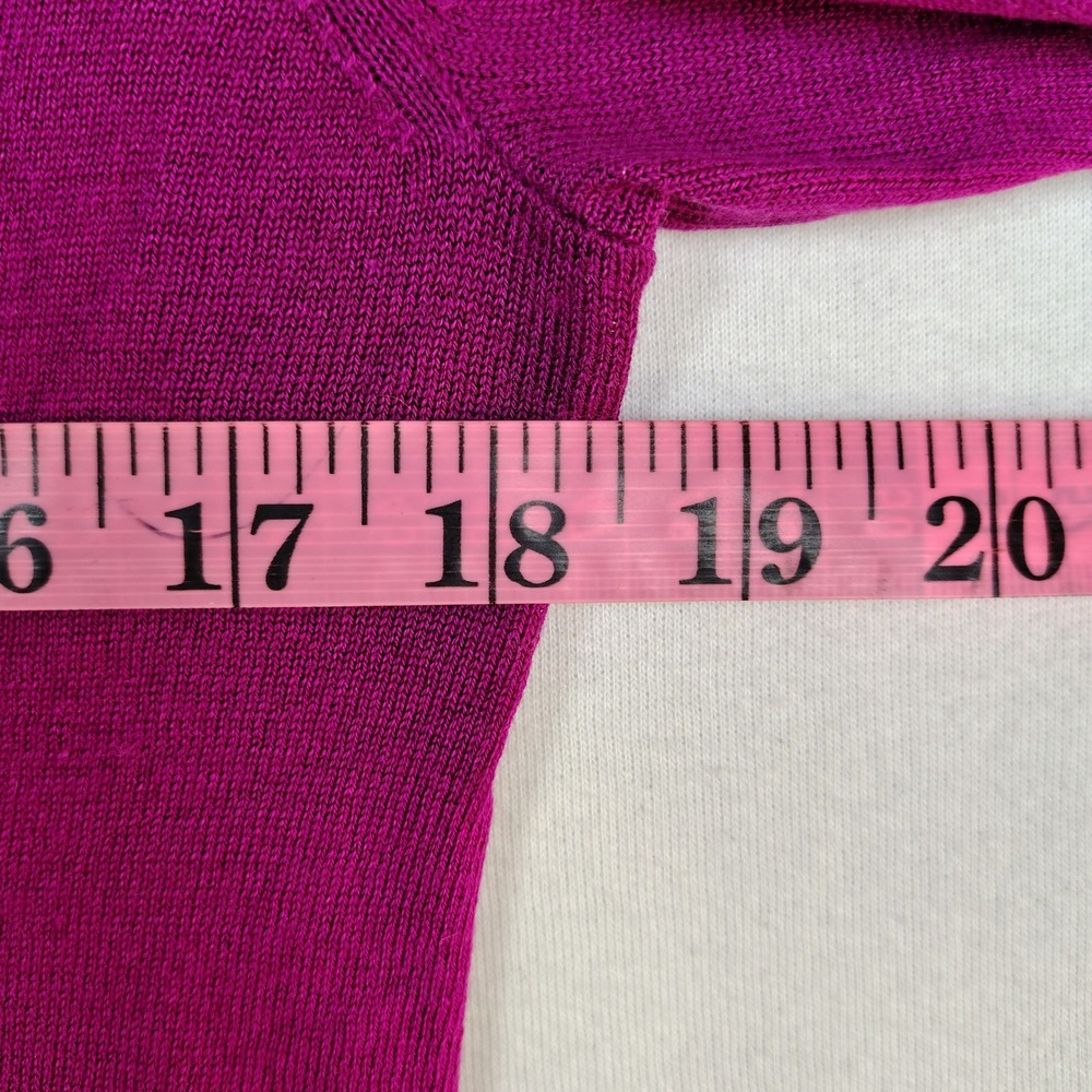 Banana Republic Silk Cashmere V-Neck Sweater Magenta Purple Womens Small P S1-3 - Picture 5 of 6